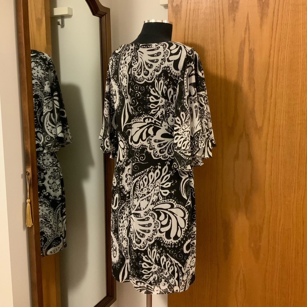 B&W Chiffon Dress - Picture 2 of 3
